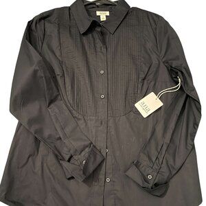 NWT A.n.a. A New Approach Women Jet Black Long Sleeve Blouse Retail Small $44